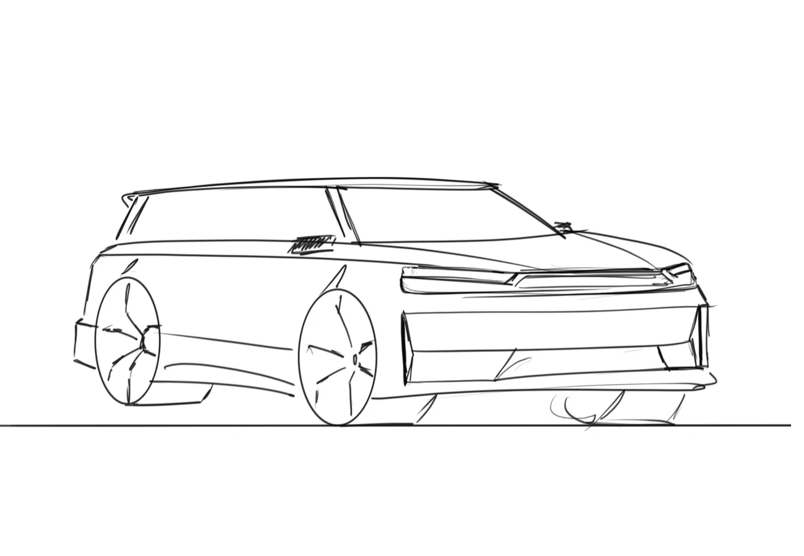 Digital car design study by Julian Weis №1