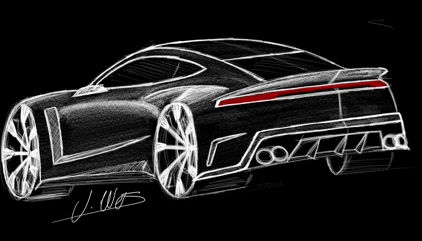 Digital car design study by Julian Weis №4