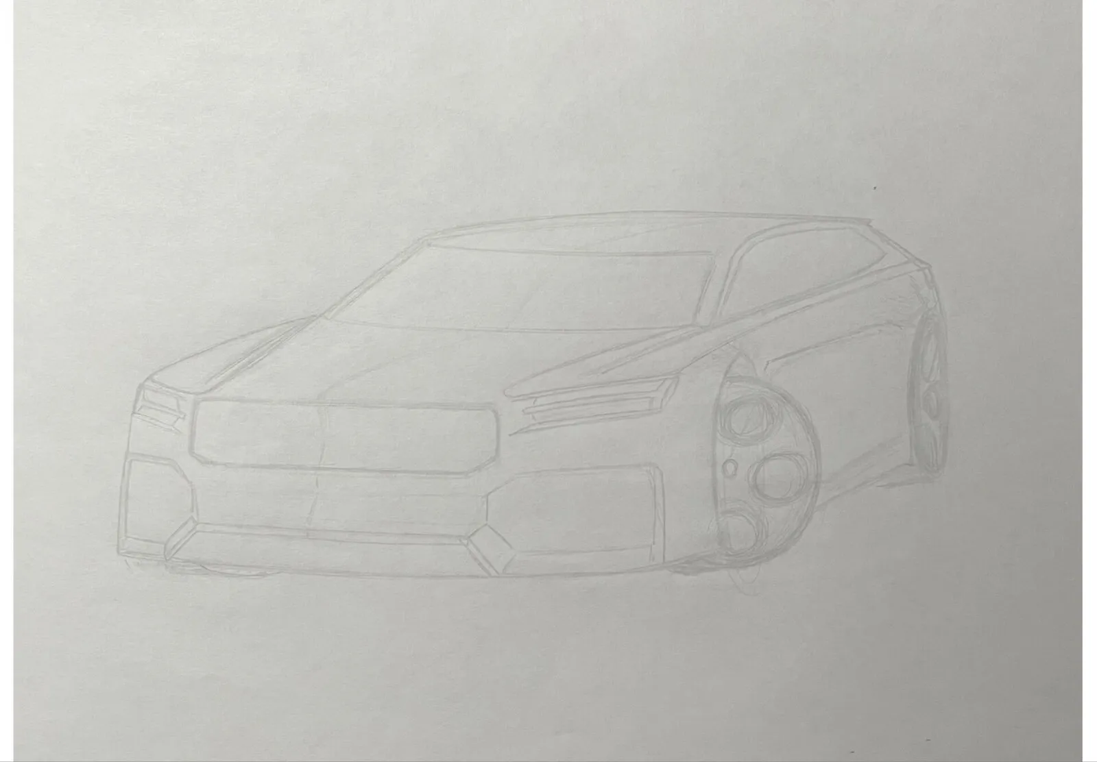 Sketch — Pencil design study build-up