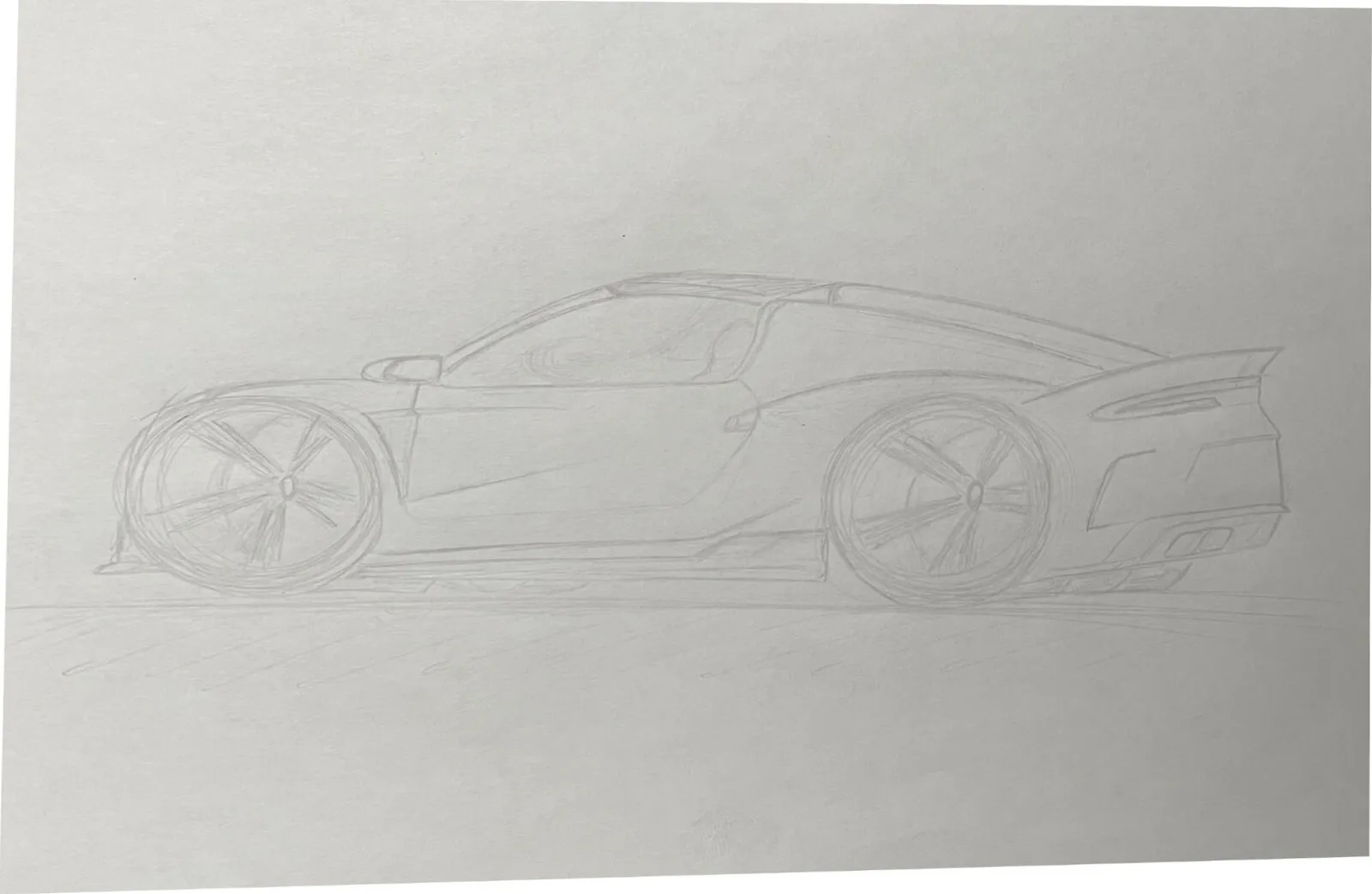 Sketch — Pencil design study build-up
