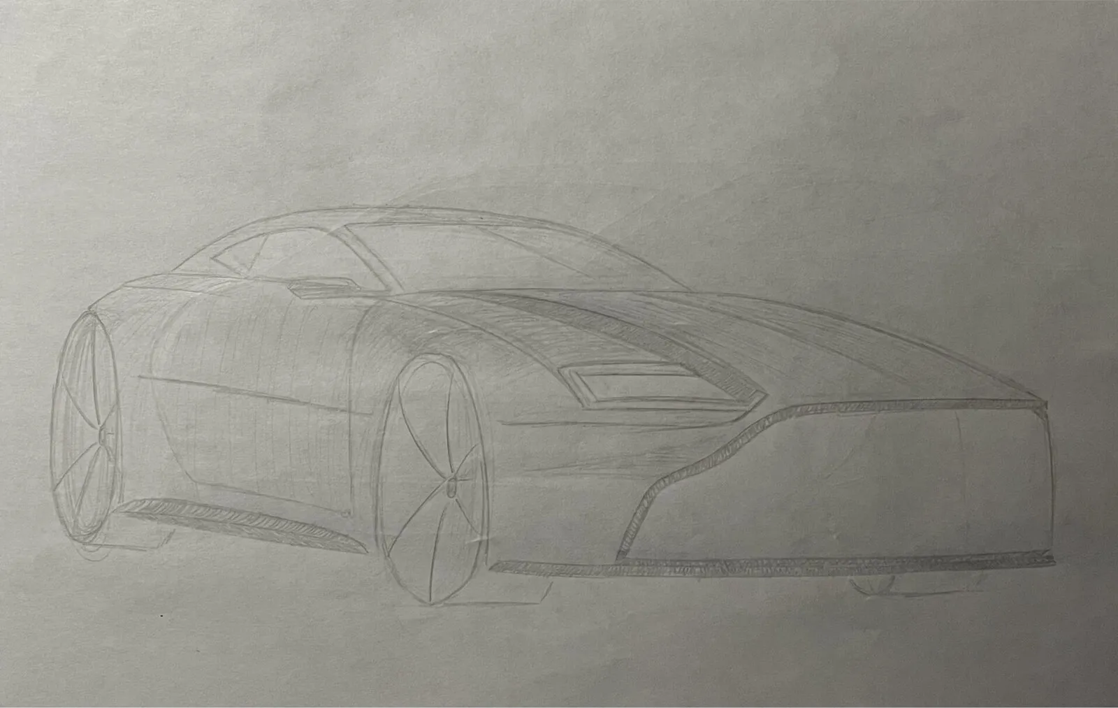 Sketch — Pencil design study build-up