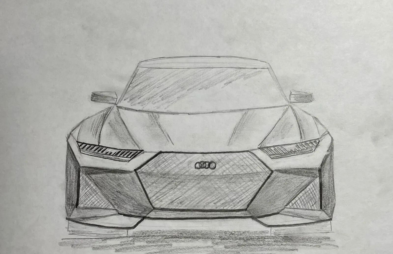 Sketch — Pencil design study build-up